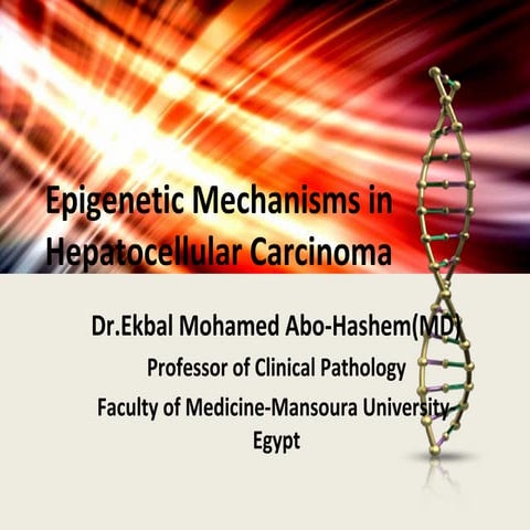 Epigenetic Changes in Hepatocellular Carcinoma (HCC) . | PPT