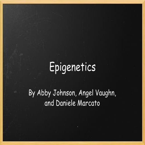 Epigenetics presentation