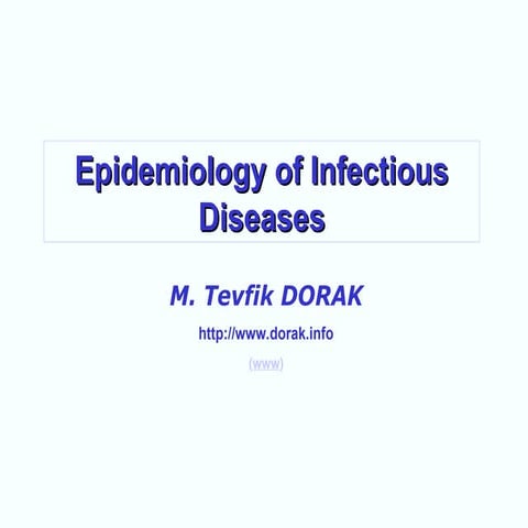 Principles of infectious disease. epidemiology | PPT
