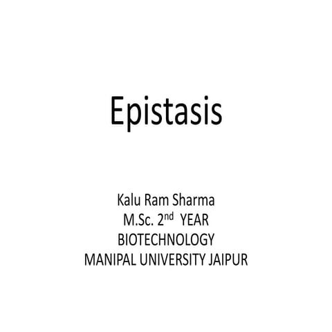 Epistasis and its different types