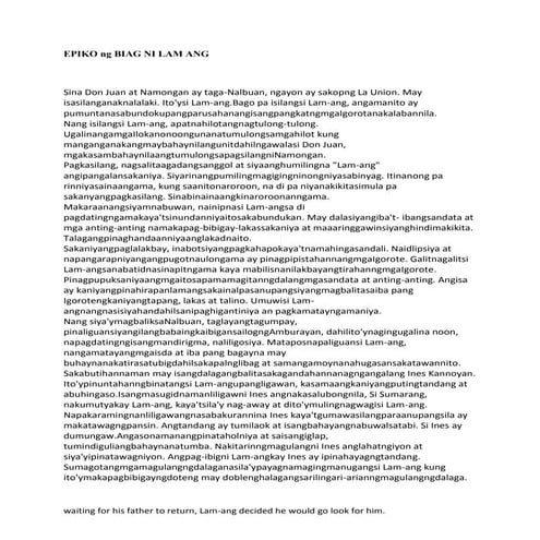 Epiko ng biag ni lam ang