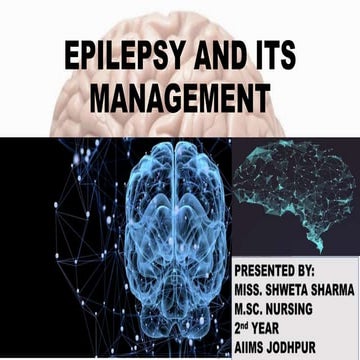 Epilepsy and its management