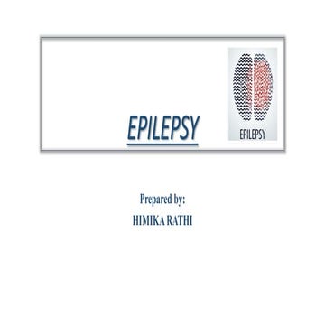 Pathophysiology and management of epilepsy | PPTX