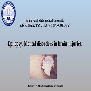 Case Presentation on Epilepsy | PPTX