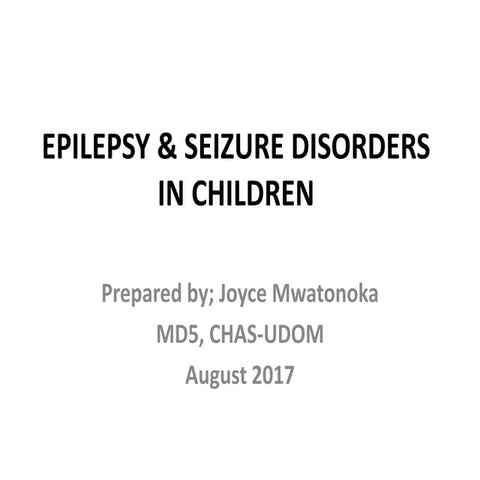 Epilepsy in children 2021 | PDF