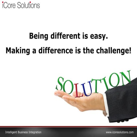 Intelligent Business Integration | iCore at EPiServer Day 2014