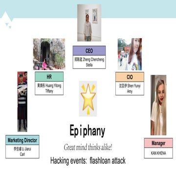 Hacking events - flashloan attack: presented by Epiphany