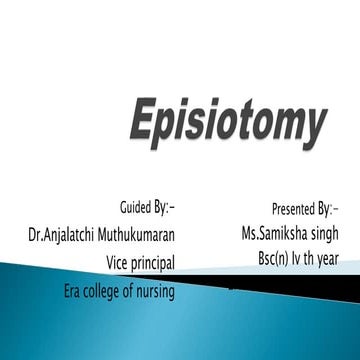 Episiotomy procedure
