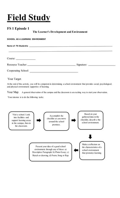 Field study 1 episode 1 | PDF