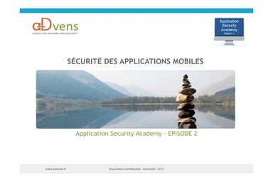 Sécurité des applications mobiles