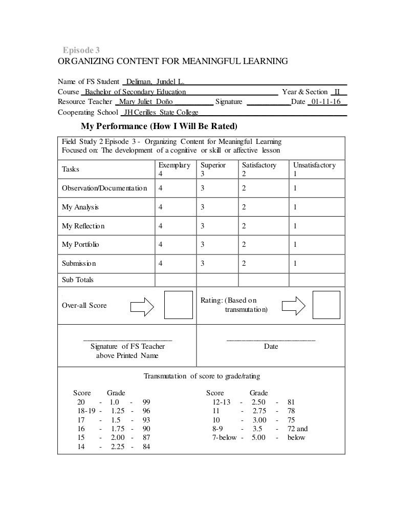 Field Study 2 Episode 3