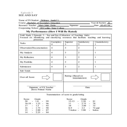 Field Study 3 Episode 3