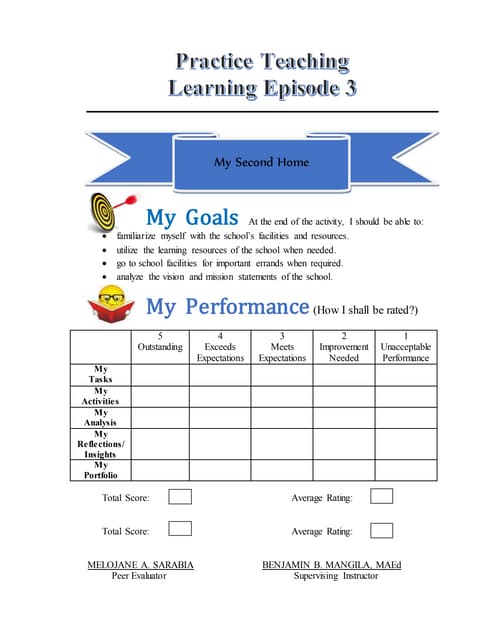 Practice Teaching Portfolio Episode 3 Docx Practice Teaching Portfolio Episode 3 Docx