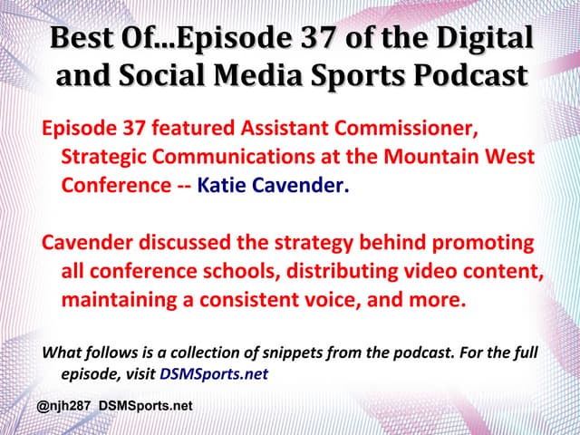 Episode 37 of the DSMSports Podcast...