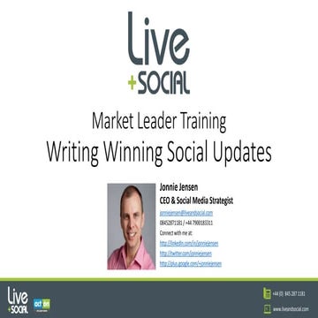 Market Leader Business Training: Writing Social Media Updates