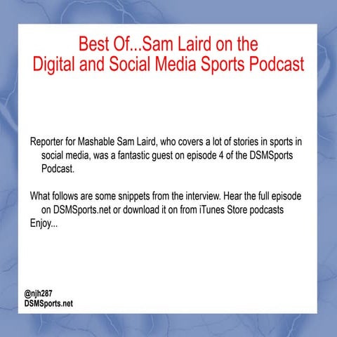 Sport media presentation | PPT