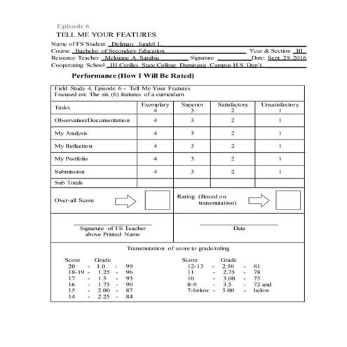 Field Study 4 Episode 6