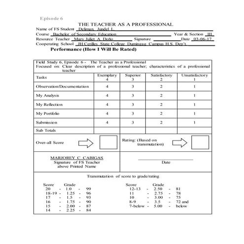 Field Study 6 Episode 6