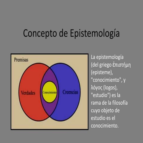Algunos aspectos de la Epistemología