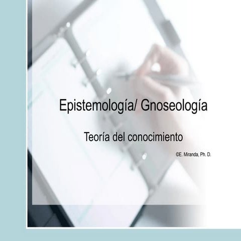 EpistemologíA Y Gnoseologia Ok