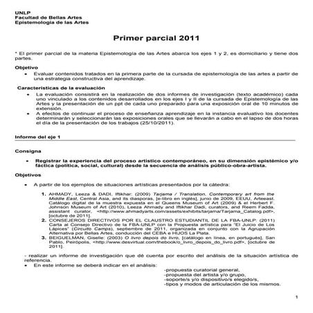 Epistemología 2011  primer parcial
