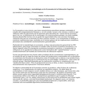 Epistemología y metodología en la e...