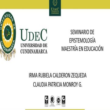 Epistemologia M.E - UDEC