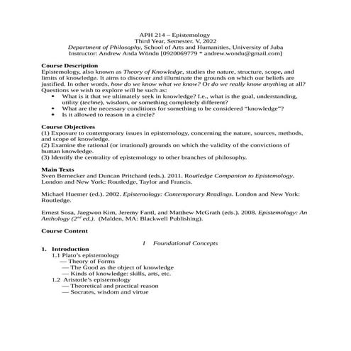 Epistemology_APH 214
