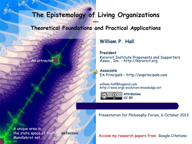 The Epistemology Of Living Organizations Theoretical Foundations And The Epistemology Of Living Organizations Theoretical Foundations And