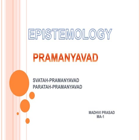 Epistemology Pramanyavad