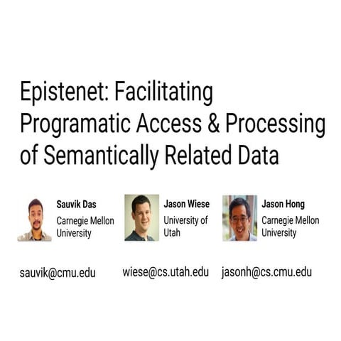 Epistenet: Facilitating Programmatic Access & Processing of Semantically Rela...