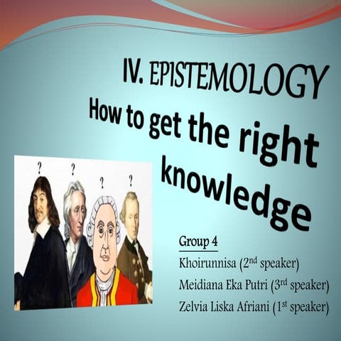 Epistimologi - Filsafat Ilmu