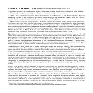 S. Hieronymi Epistola ad Nepotianum