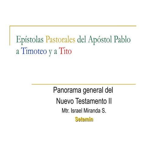 Epistola pastorales timoteo_tito
