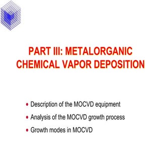 Part III. Metal-Organic Chemical Va...