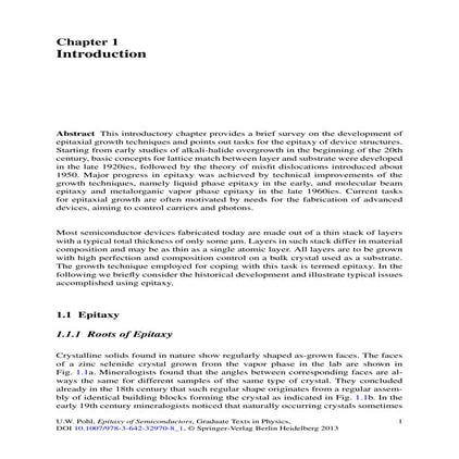 Epitaxy of semiconductors