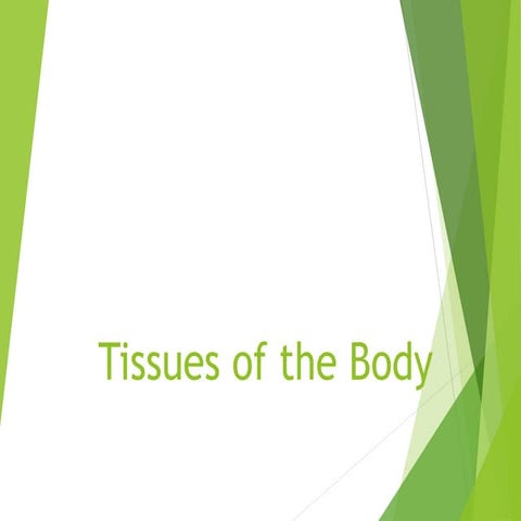 TISSUES OF BODY (EPITHELIUM, CONNECTIVE) 