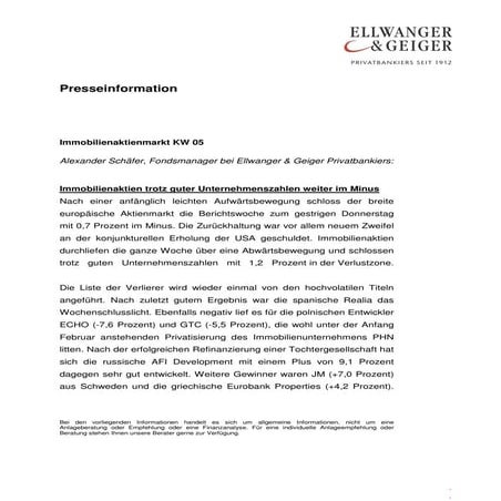 Kommentar zum Immobilienaktienmarkt: Immobilienaktien trotz guter Unternehmen...