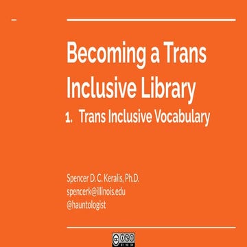 Trans Inclusive Vocabulary