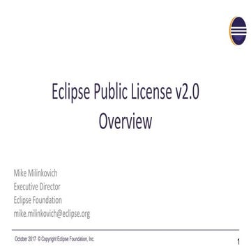 Overview of the Eclipse Public License version 2.0