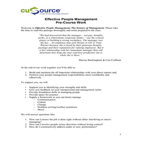 Epm 2010 Pre Course Work