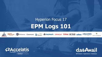 EPM Logs 101 - Hyperion Focus 17