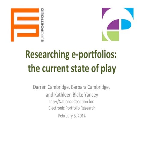 Researching e-portfolios: The current state of play