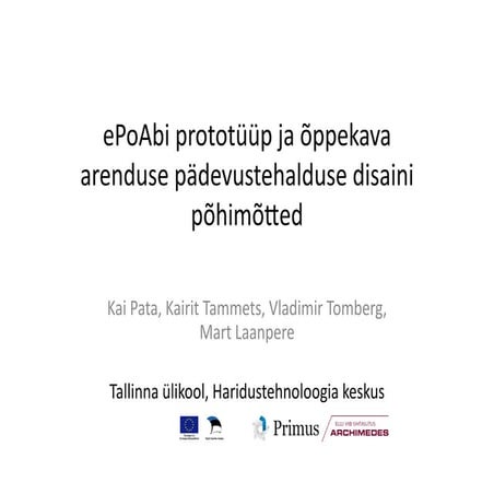 Õppekava loomine ja pädevushaldus