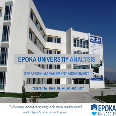 Epoka University Analysis