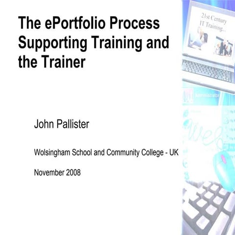 ePortfolios supporting training and the trainer