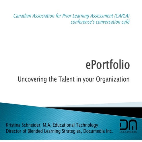 ePortfolio - Uncovering the Talent in Your Organization