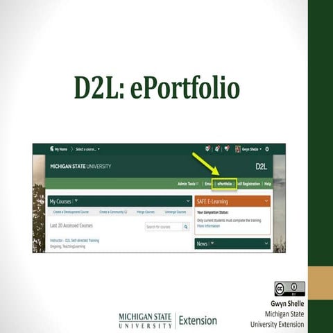 D2L: ePortfolio