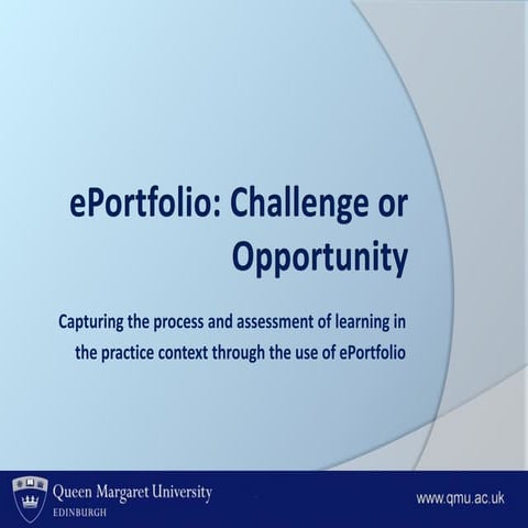 ePortfolio: Challenge or Opportunity