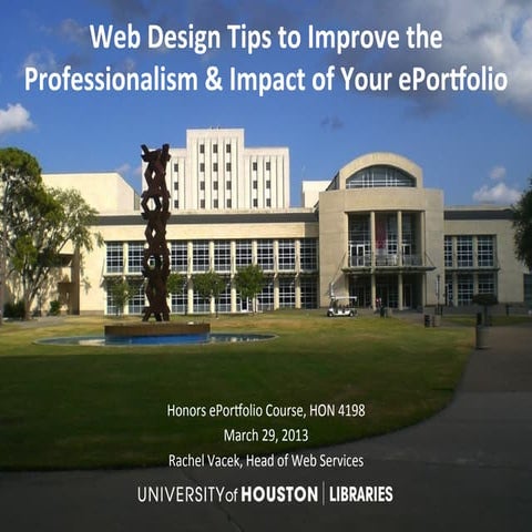 Web Design Tips to Improve the Professionalism and Impact of Your ePortfolio